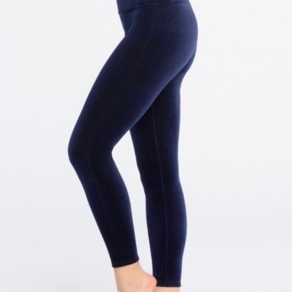 SPANX | Velvet Leggings - Navy Blue